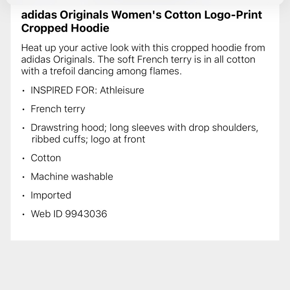 Adidas Originals Trefoil Logo Cropped Sweatshirt - Picture 5 of 5